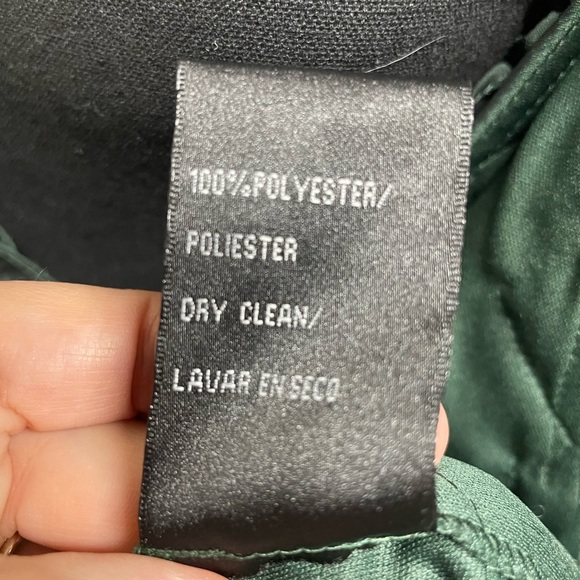 NWT SL Fashions Chiffon Shutter Dress w. Ruffle - GORGEOUS Hunter Green - Picture 10 of 10